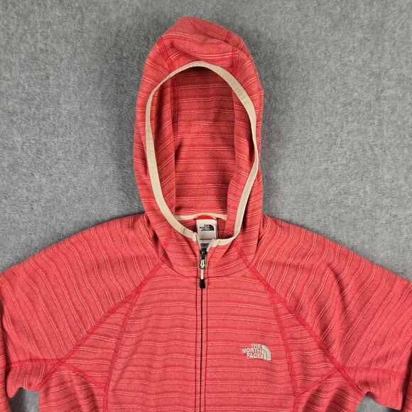 The North Face Jacket Womens Large Polartec ThermalPro Red Full Zip Hoodie - Picture 6 of 16